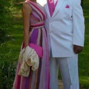 Patterned Evening Gown